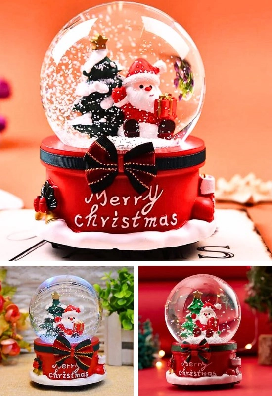 Tcx Mega Boy 2027 Yılbaşı Noel Baba Ve Çam Ağacı Temalı Kar Püskürtmeli Işıklı Müzikli Kar 16 Cm- 17a