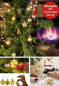 Tcx 12 Adet Gold 2,5 Cm Mini Yılbaşı Topu, Noel Çam Ağacı Topu, Süs Topu
