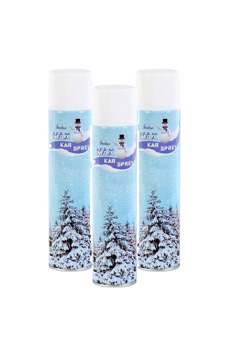 Tcx 3 Adet Max Kar Köpüğü Spreyi, Eriyen Kar Taneleri, Parti Köpük Karı Yapar Kar Yağdıran Sprey 3x300 Ml
