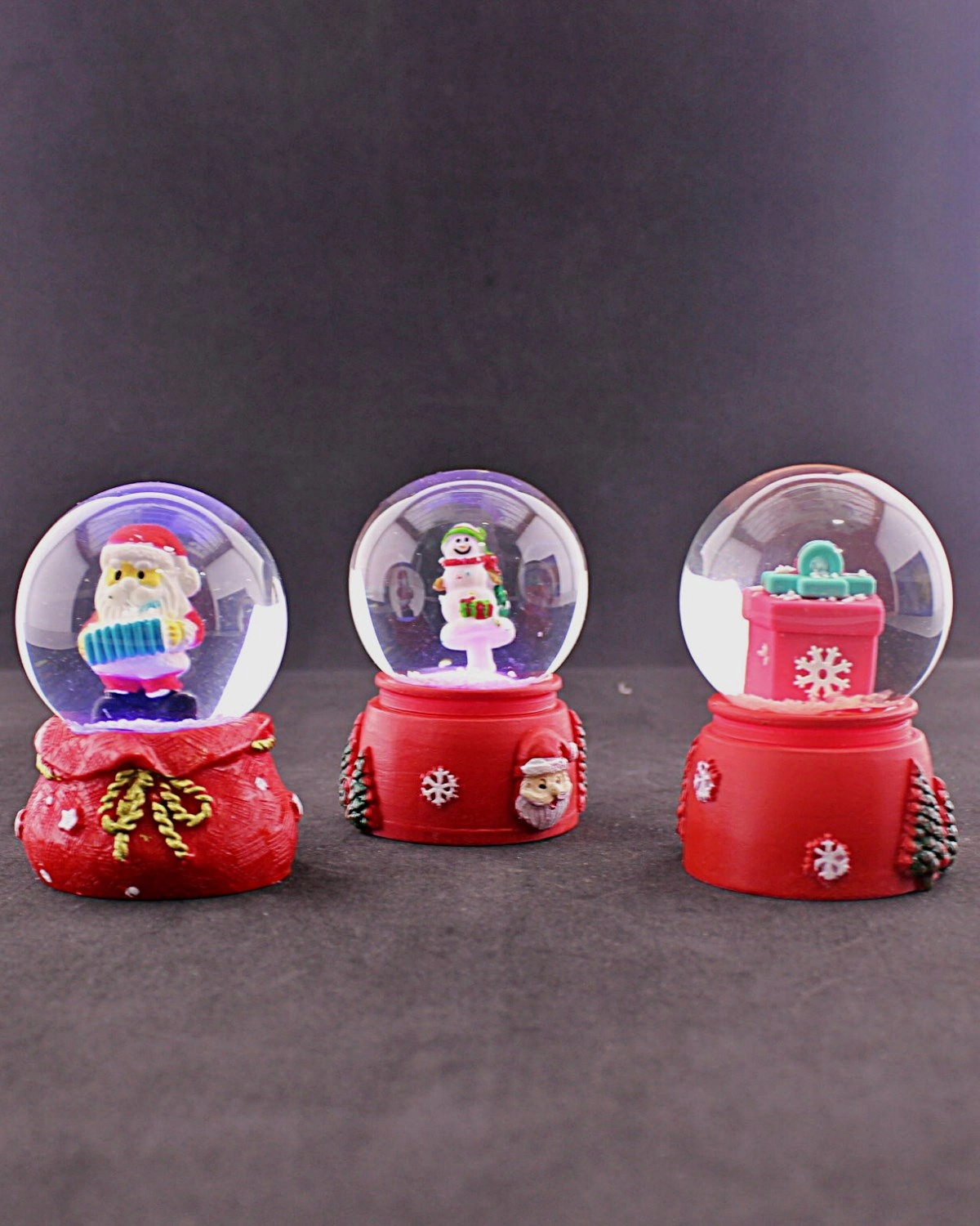Tcx 3 Adet Yeni Yıl 2027 Noel Hediyesi Temalı Mini Boy Işıklı Kar Küresi 6,5 Cm - 36