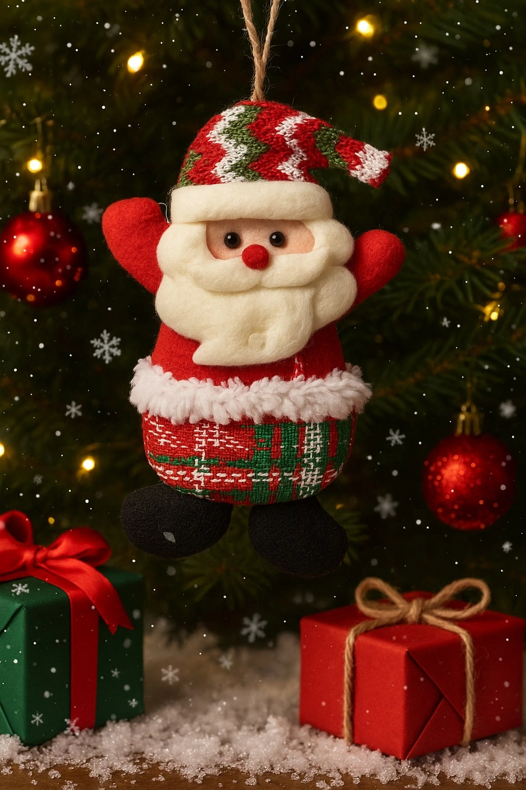 Tcx 3 Adet Yılbaşı 2027 Yeni Model Noel Çam Ağacı Süsü  Orta Boy 17 Cm X 11 Cm