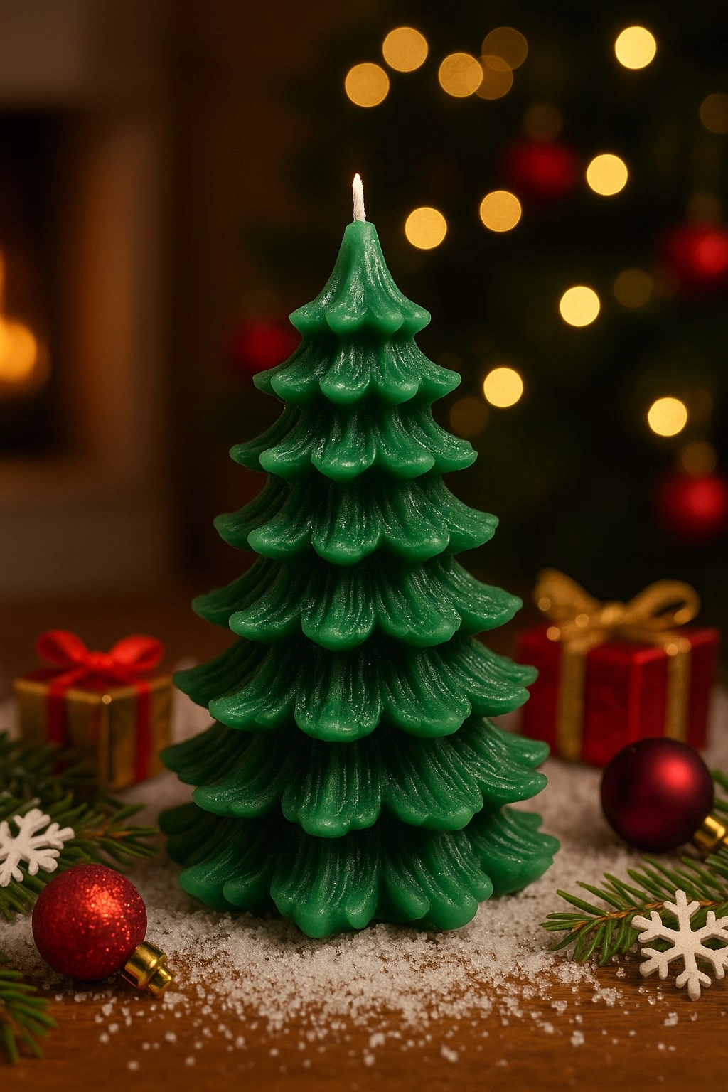 Tcx 3’lü Yılbaşı Dekoratif Mum Seti – Çam Ağacı, Kozalak Ve Noel Baba Şeklinde | Yeni Yıl Sofra Mumu