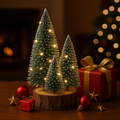 Tcx 4'lü Led Işıklı Mini Yılbaşı Noel Ağaçları Seti – 4'lü Masa Üstü Dekor (23cm, 18 Cm, 12 Cm, 13 Cm)