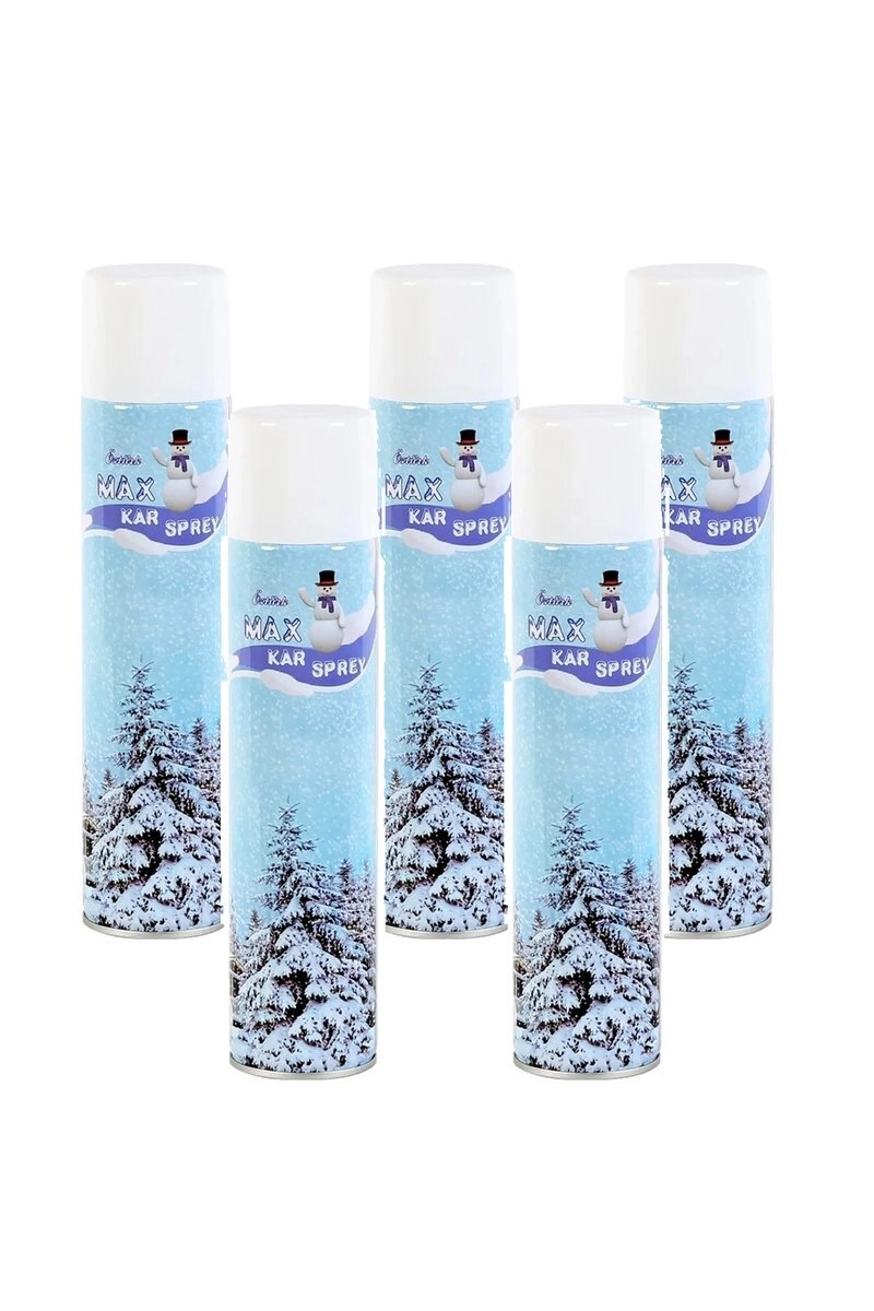 Tcx 5 Adet Max Kar Köpüğü Spreyi, Eriyen Kar Taneleri, Parti Köpük Karı Yapar Kar Yağdıran Sprey 5x300 Ml