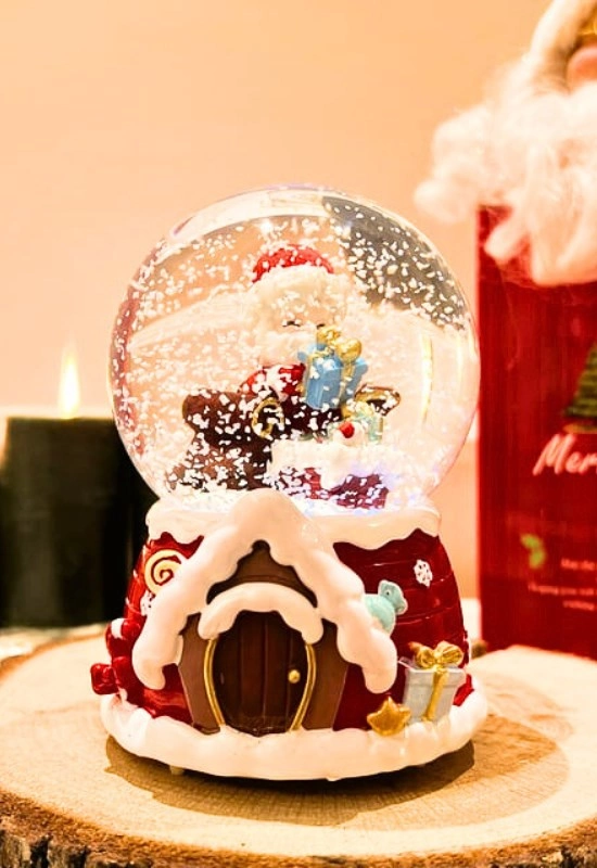 Tcx Yılbaşı 2027 Noel Baba Hediyeleri 13 Cm Orta Boy Işıklı Müzikli Kar Küresi 59b