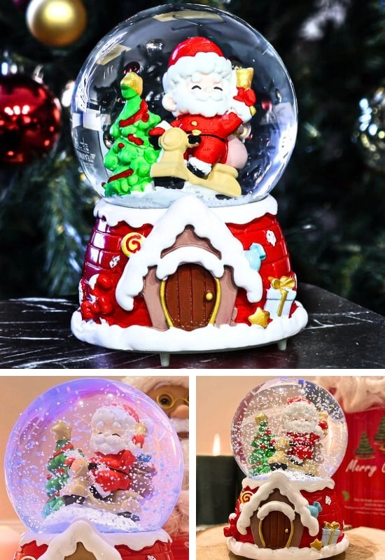 Tcx Yılbaşı 2027 Noel Baba Temalı 13 Cm Orta Boy Işıklı Müzikli Kar Küresi 59a