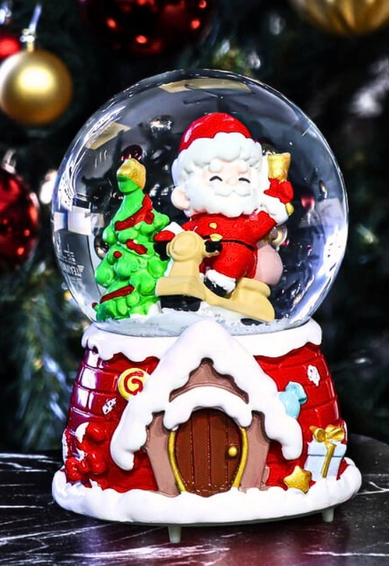 Tcx Yılbaşı 2027 Noel Baba Temalı 13 Cm Orta Boy Işıklı Müzikli Kar Küresi 59a