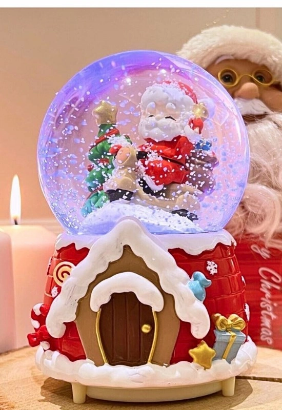 Tcx Yılbaşı 2027 Noel Baba Temalı 13 Cm Orta Boy Işıklı Müzikli Kar Küresi 59a