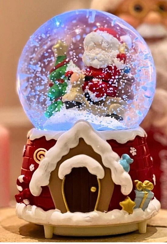 Tcx Yılbaşı 2027 Noel Baba Temalı 13 Cm Orta Boy Işıklı Müzikli Kar Küresi 59a