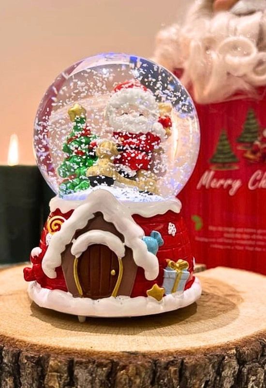Tcx Yılbaşı 2027 Noel Baba Temalı 13 Cm Orta Boy Işıklı Müzikli Kar Küresi 59a