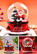 Tcx Yılbaşı 2027 Noel Baba Ve Çam Ağacı 13 Cm Orta Boy Işıklı Müzikli Kar Küresi 20b