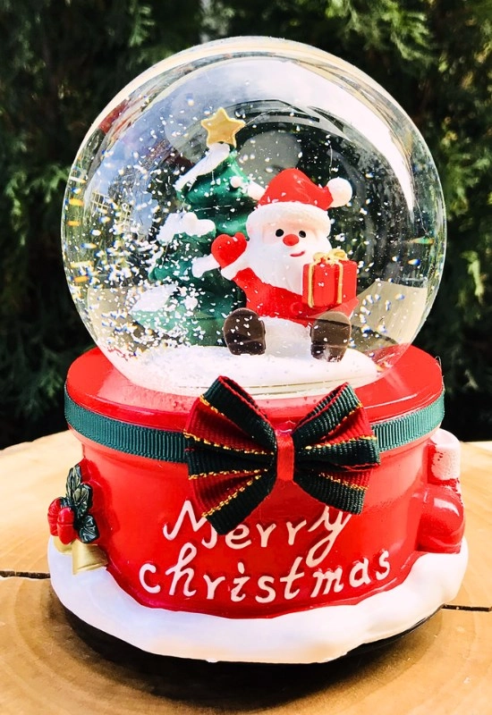 Tcx Yılbaşı 2027 Noel Baba Ve Çam Ağacı 13 Cm Orta Boy Işıklı Müzikli Kar Küresi 20b