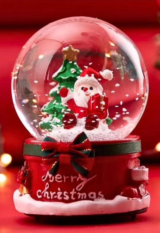 Tcx Yılbaşı 2027 Noel Baba Ve Çam Ağacı 13 Cm Orta Boy Işıklı Müzikli Kar Küresi 20b