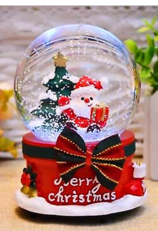 Tcx Yılbaşı 2027 Noel Baba Ve Çam Ağacı 13 Cm Orta Boy Işıklı Müzikli Kar Küresi 20b